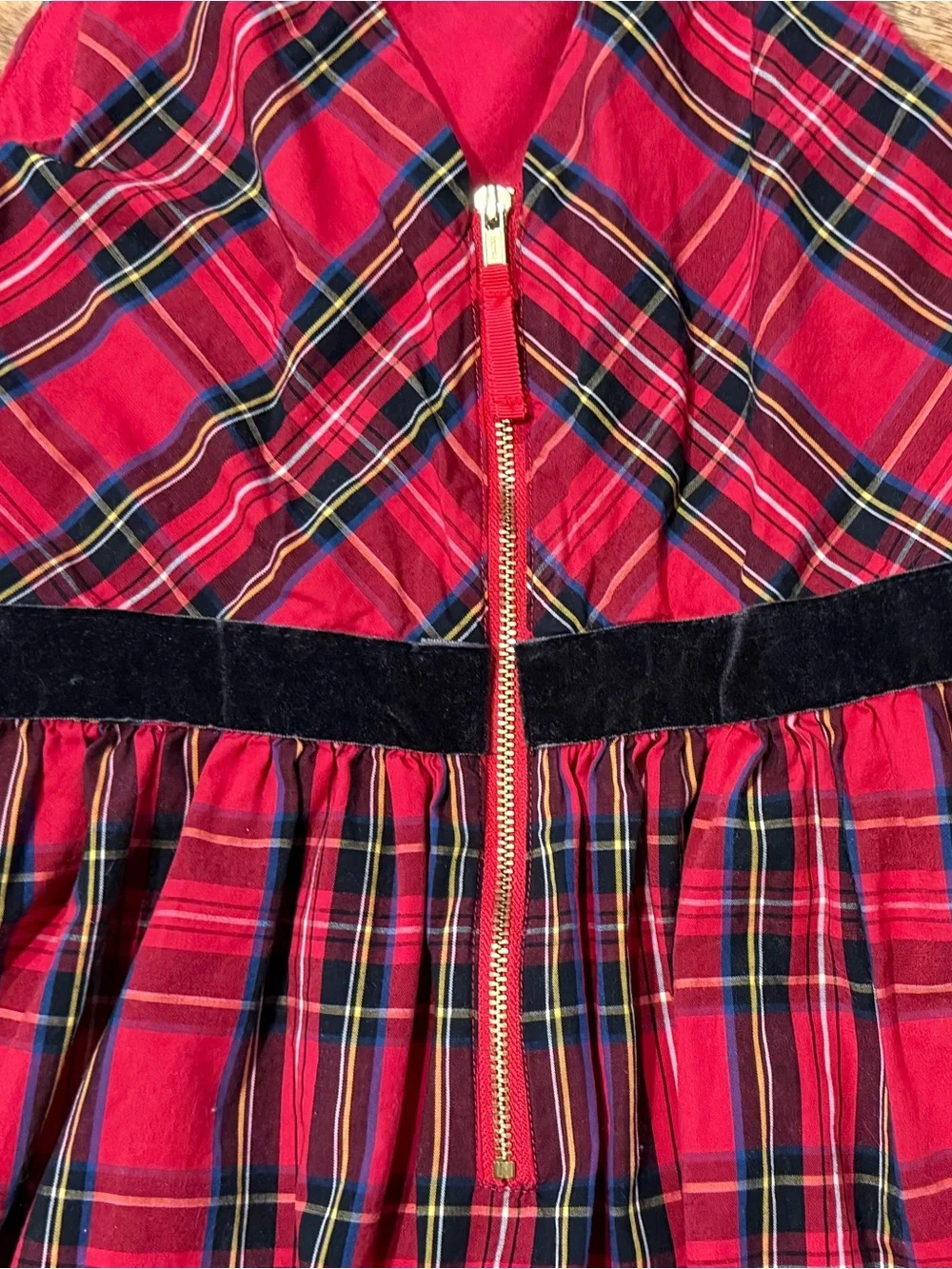 Crewcuts by J.Crew Girls' Holiday Tartan Plaid Dress Size 8